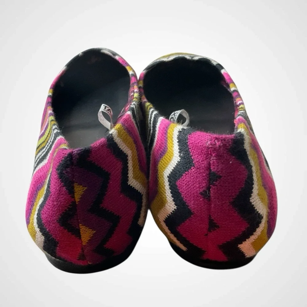 Missoni‎ For Target Pink Black Chevron Zig Zag Striped Ballet Flats Sz 9 NEW!